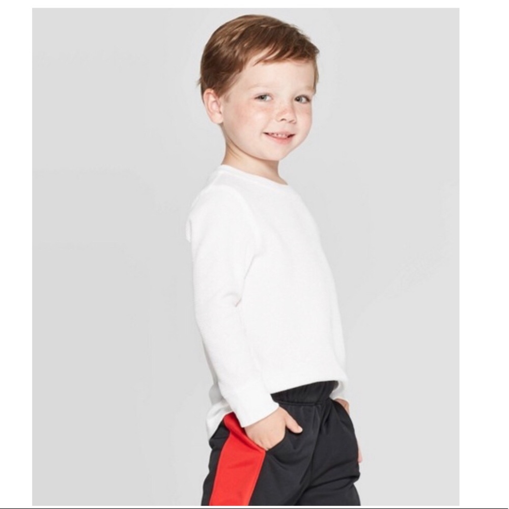 “Cat & Jack” White toddler long sleeve thermal